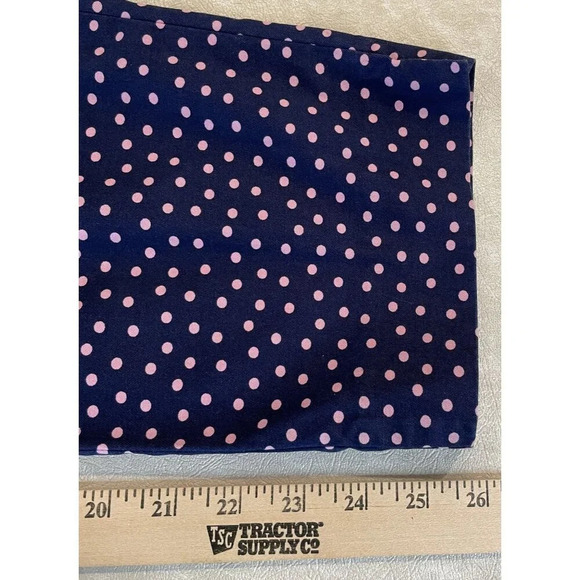 Talbots The Perfect Crop Curvy Blue Pants Pink Polka Dot Size 6 Stretch Beach - Picture 5 of 9